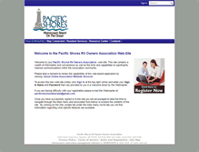 Tablet Screenshot of pacificshoresrvresort.com